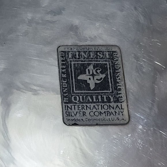 VTG International Silver Round Metal Platter Chased Reticulated Detail - Picture 8 of 12